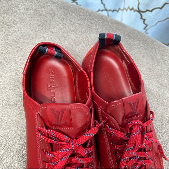 EUC Red suede Vintage Louis Vuitton men’s sneakers shoe size 8.5. - Picture 5 of 8